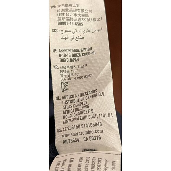 Abercrombie & Fitch Navy Beaded Boho Cami Spaghetti Strap Tank Top Women Size XS - Picture 15 of 16